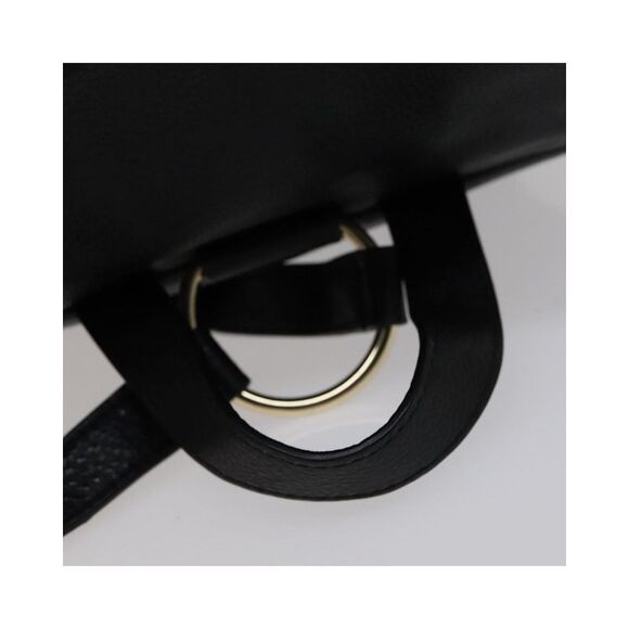 Pre Loved Coach Leather Backpack with Drawstring Unisex Black - Picture 7 of 8